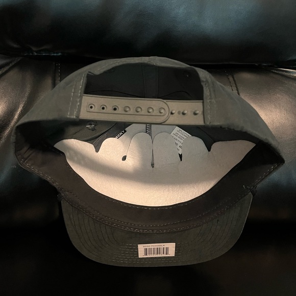 Decky 6032 5 Panel High Profile Relaxed Cotton Blend Rope Hat SnapBack- Charcoal - Picture 3 of 5